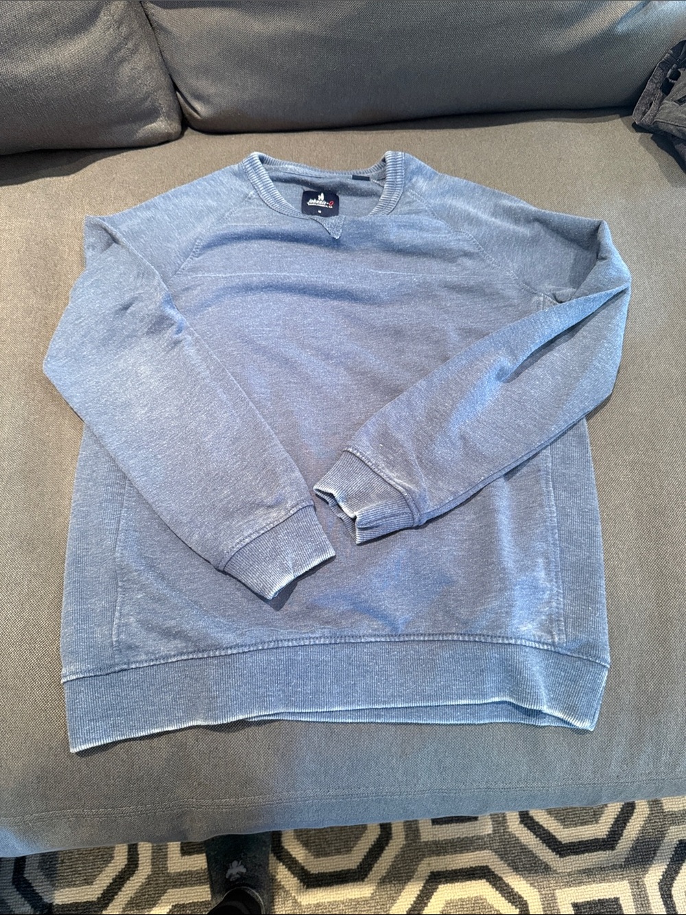 johnnie-O Light Blue Crewneck Pullover
